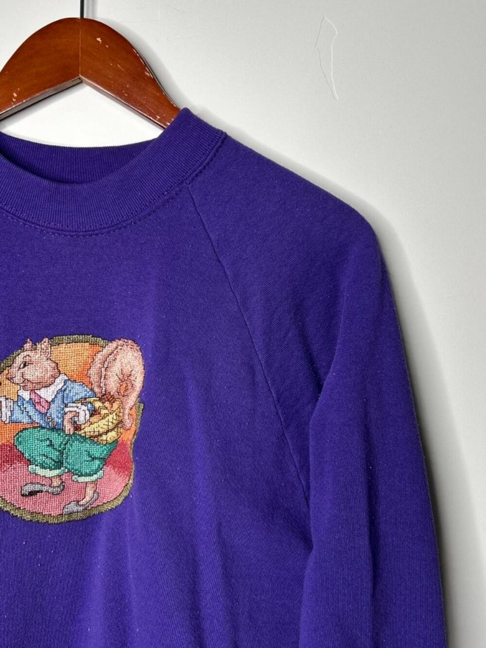 Fruit of the Loom Purple Cotton & Polyester Sweatshirt - Picture 3 of 4